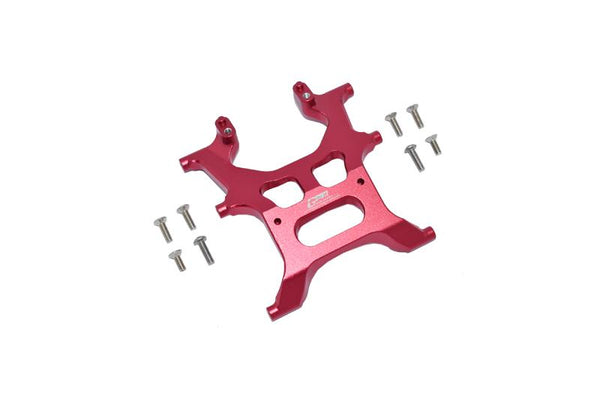 Aluminum Rear Chassis Support Frame For Axial 1:10 SCX10 III Jeep Wrangler AXI03007 / Jeep Gladiator AXI03006 - 9Pc Set Red