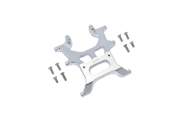 Aluminum Rear Chassis Support Frame For Axial 1:10 SCX10 III Jeep Wrangler AXI03007 / Jeep Gladiator AXI03006 - 9Pc Set Silver
