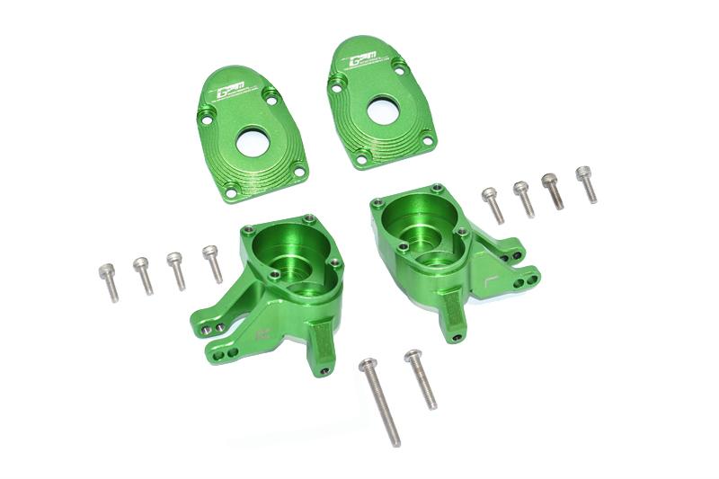 Axial SCX10 III AXI03007 / Capra 1.9 UTB AXI03004 Aluminum Front Knuckle Arms - 4Pc Set Green