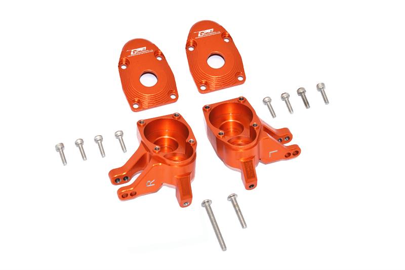 Axial SCX10 III AXI03007 / Capra 1.9 UTB AXI03004 Aluminum Front Knuckle Arms - 4Pc Set Orange