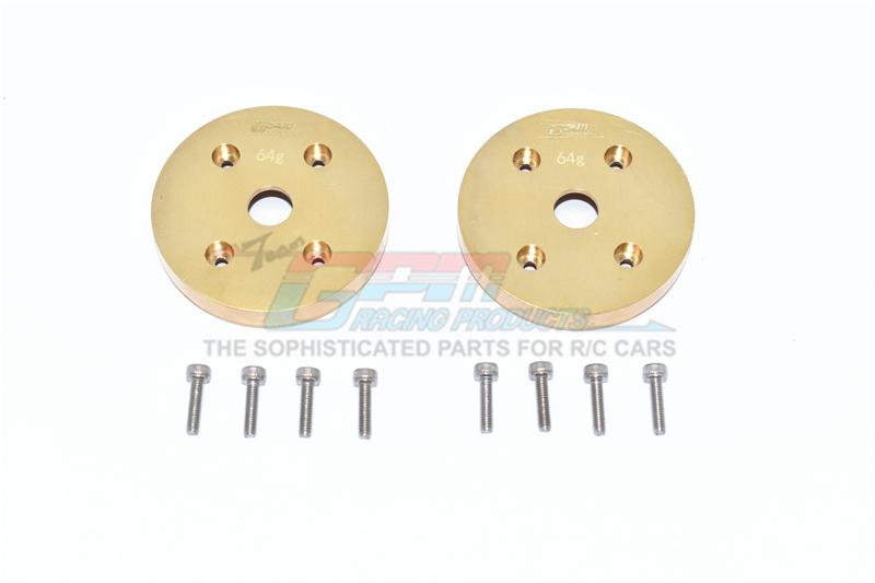 Axial SCX10 III Jeep Wrangler / Capra 1.9 Unlimited Trail Buggy Brass Outer Portal Drive Housing (Front Or Rear) "Heavy Edition" - 10Pc Set 