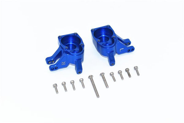 Axial SCX10 III Jeep Wrangler / Capra 1.9 Unlimited Trail Buggy Aluminum Inner Part of Front Knuckle Arms - 2Pc Set Blue
