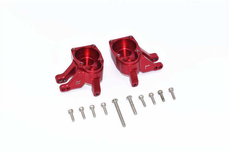 Axial SCX10 III Jeep Wrangler / Capra 1.9 Unlimited Trail Buggy Aluminum Inner Part of Front Knuckle Arms - 2Pc Set Red