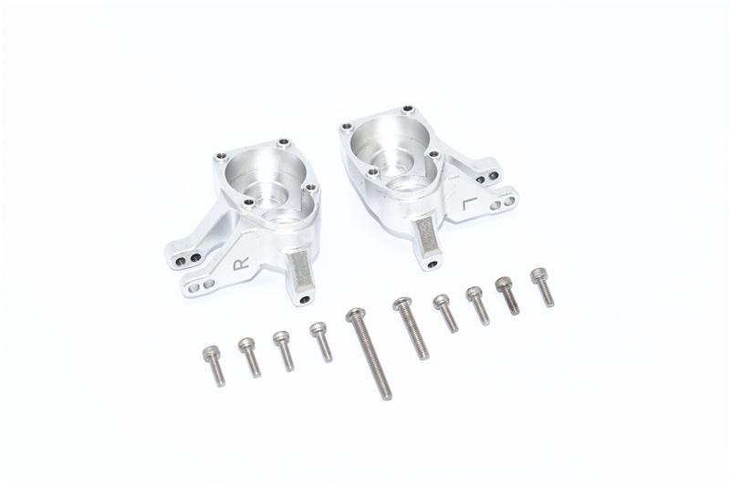 Axial SCX10 III Jeep Wrangler / Capra 1.9 Unlimited Trail Buggy Aluminum Inner Part of Front Knuckle Arms - 2Pc Set Silver