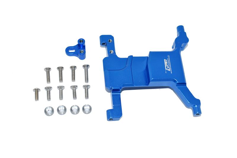 Aluminum Servo Mount For Axial 1:10 SCX10 III Jeep Wrangler AXI03007 / Jeep Gladiator AXI03006 - 15Pc Set Blue