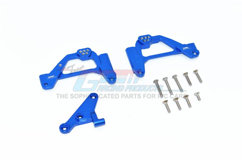 Axial SCX10 III JL Wrangler Upgrade Parts - Aluminum Front Shock Mount 12-Piece Set (Black) For AXI03007