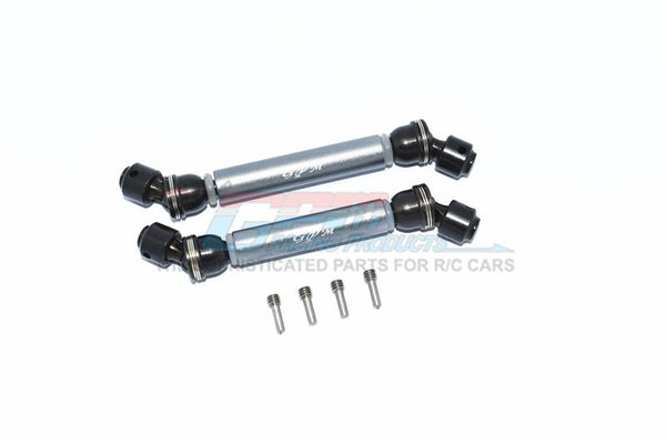 Axial SCX10 III Jeep JL Wrangler (AXI03007) Steel+Aluminium Front + Rear CVD Drive Shaft - 2Pc Set Gray Silver