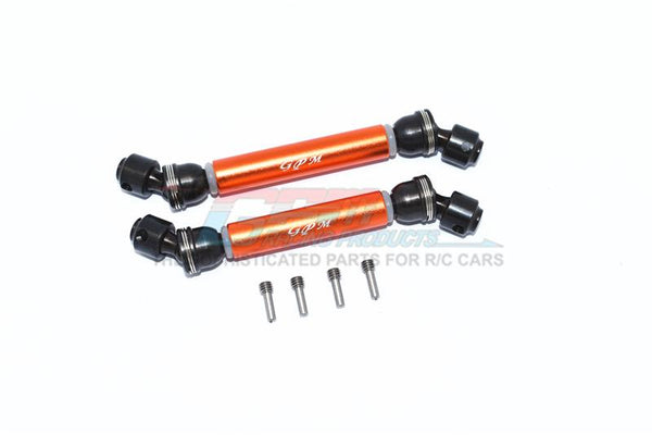 Axial SCX10 III Jeep JL Wrangler (AXI03007) Steel+Aluminium Front + Rear CVD Drive Shaft - 2Pc Set Orange