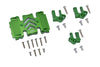 Axial 1:10 SCX10 III Wrangler AXI03007 / Gladiator AXI03006 Aluminum Center Gear Box Case And Mount - 23Pc Set Green