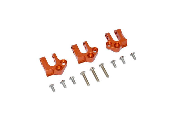 Axial 1:10 SCX10 III Wrangler AXI03007 / Gladiator AXI03006 Aluminum Center Gear Box Case Mount - 12Pc Set Orange