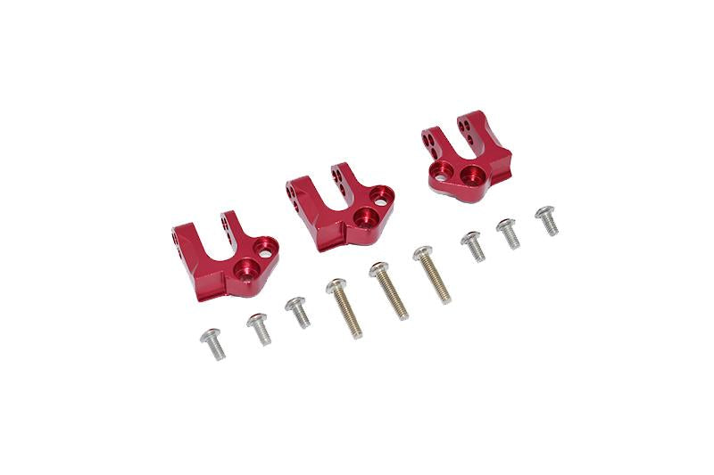 Axial 1:10 SCX10 III Wrangler AXI03007 / Gladiator AXI03006 Aluminum Center Gear Box Case Mount - 12Pc Set Red