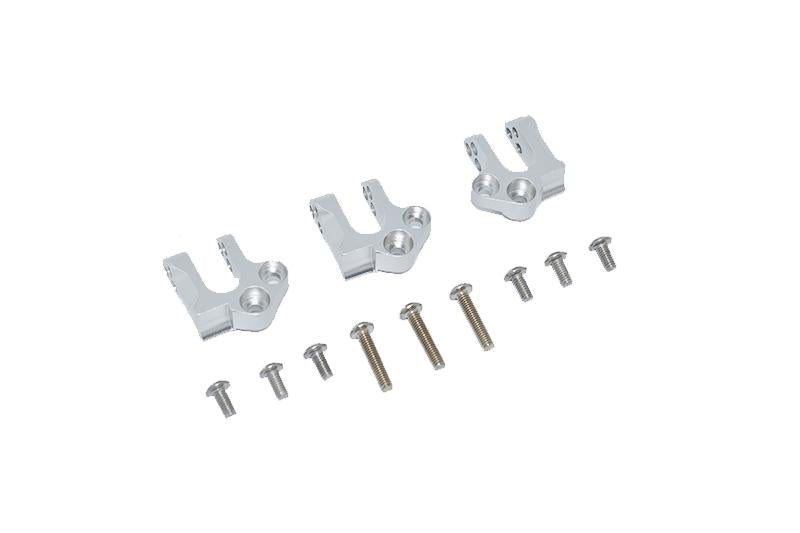 Axial 1:10 SCX10 III Wrangler AXI03007 / Gladiator AXI03006 Aluminum Center Gear Box Case Mount - 12Pc Set Silver