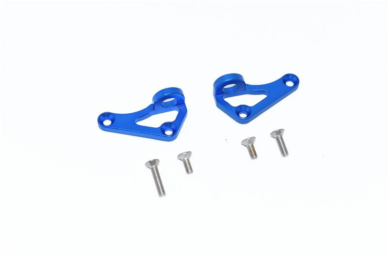 Axial SCX10 III Jeep JL Wrangler (AXI03007) Aluminum Front Body Post Mount - 2Pc Set Blue