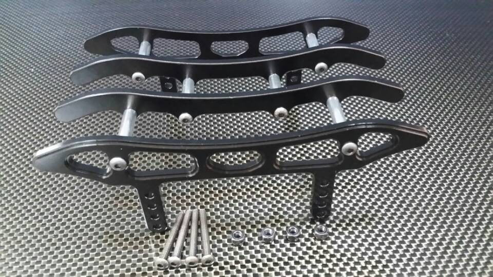 Axial SCX10 Aluminum Chassis Sled Guard - 1Set Black