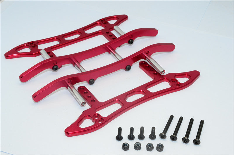 Axial SCX10 Aluminum Chassis Sled Guard (New) - 1 Set Red