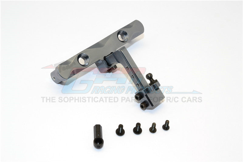 Axial SCX10 Aluminum Adjustable Tow Hitch - 1 Set Gray Silver