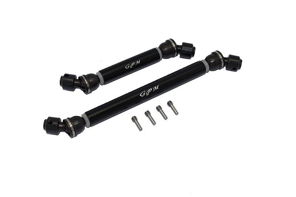 Axial 1/10 SCX10 III JT Gladiator (AXI03006) Steel + Aluminium Front + Rear CVD Drive Shaft - 2Pc Set Black