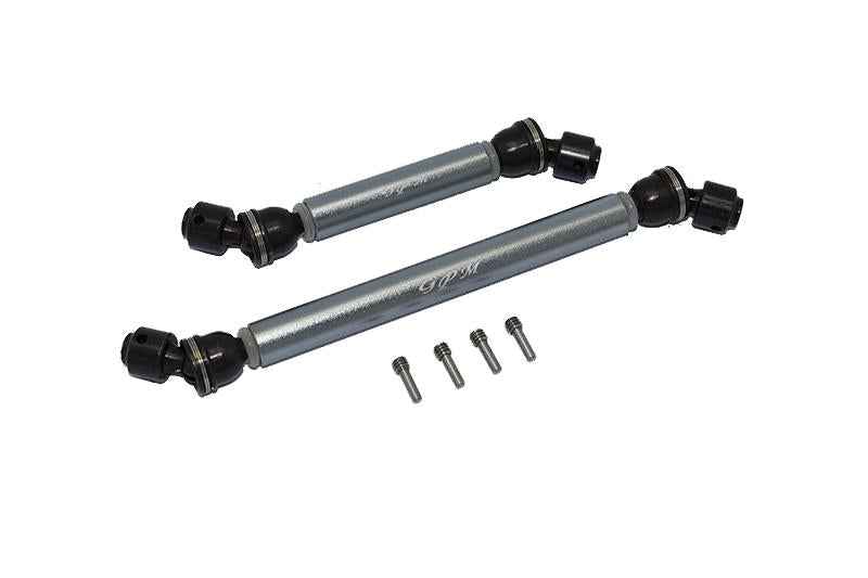 Axial 1/10 SCX10 III JT Gladiator (AXI03006) Steel + Aluminium Front + Rear CVD Drive Shaft - 2Pc Set Gray Silver