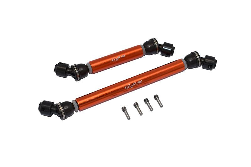 Axial 1/10 SCX10 III JT Gladiator (AXI03006) Steel + Aluminium Front + Rear CVD Drive Shaft - 2Pc Set Orange