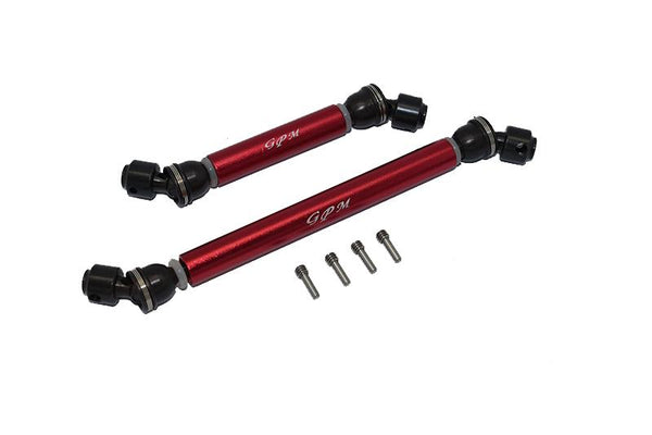 Axial 1/10 SCX10 III JT Gladiator (AXI03006) Steel + Aluminium Front + Rear CVD Drive Shaft - 2Pc Set Red