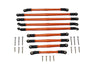 Axial 1/10 SCX10 III JT Gladiator (AXI03006) Aluminum Adjustable Tie Rods - 9Pc Set Orange