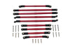 Axial 1/10 SCX10 III JT Gladiator (AXI03006) Aluminum Adjustable Tie Rods - 9Pc Set Red