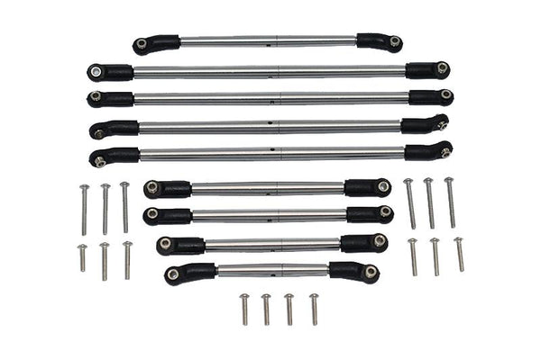 Axial 1/10 SCX10 III JT Gladiator (AXI03006) Stainless Steel Adjustable Tie Rod Turnbuckle Set - 9Pc Set