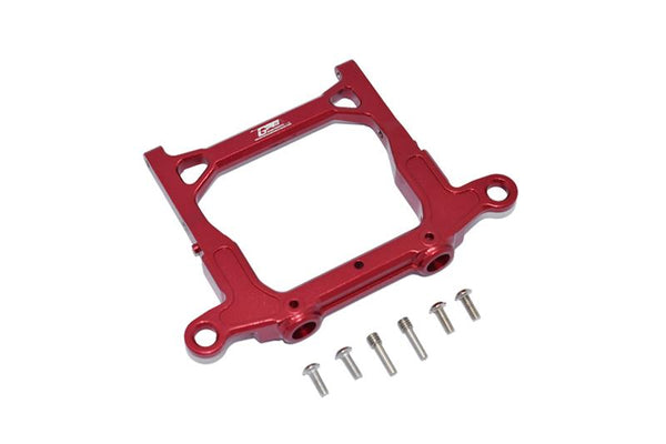 Axial 1/10 SCX10 III JT Gladiator (AXI03006) Aluminium Rear Bumper Mount - 1Pc Set Red