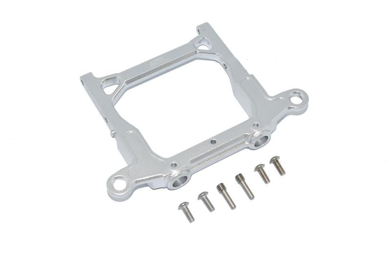 Axial 1/10 SCX10 III JT Gladiator (AXI03006) Aluminium Rear Bumper Mount - 1Pc Set Silver