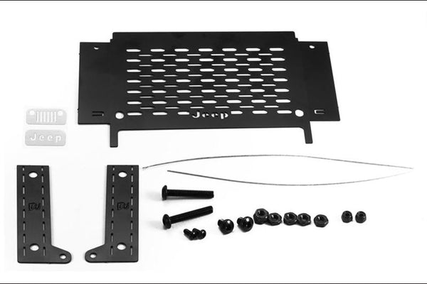 R/C Scale Accessories : Rear Side Window Tool Box With Table For Axial Scx10 III Jeep Jl Wrangler (AXI03007) - 20Pc Set Black