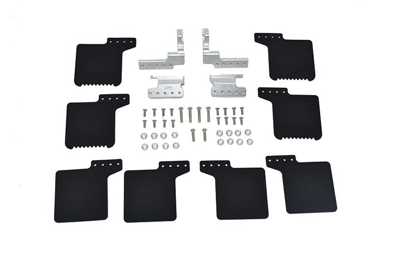 R/C Scale Accessories : Mud Flap For Axial 1/10 SCX10 III Jeep Wrangler AXi03007 / Jeep Gladiator AXi03006 - 50Pc Set Silver