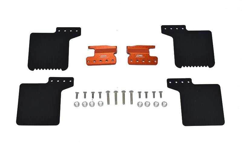 R/C Scale Accessories : Front Mud Flap For Axial 1/10 SCX10 III Jeep Wrangler AXi03007 / Jeep Gladiator AXi03006 -26Pc Set Orange