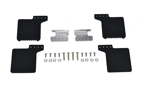 R/C Scale Accessories : Front Mud Flap For Axial 1/10 SCX10 III Jeep Wrangler AXi03007 / Jeep Gladiator AXi03006 -26Pc Set Silver