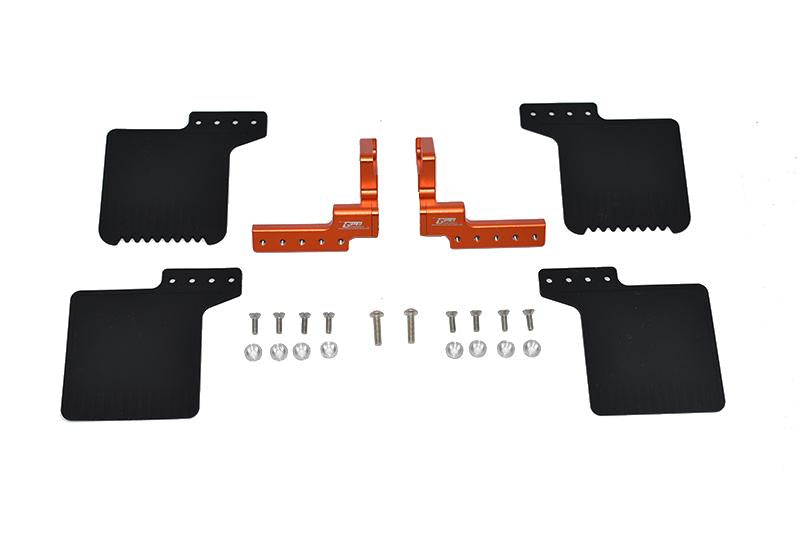 R/C Scale Accessories : Rear Mud Flap For Axial 1/10 SCX10 III Jeep Wrangler AXi03007 / Jeep Gladiator AXi03006 -24Pc Set Orange
