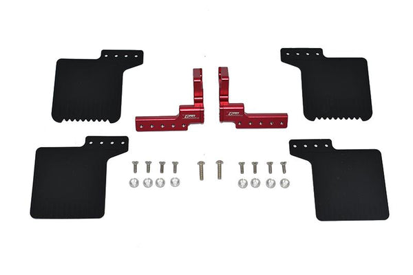 R/C Scale Accessories : Rear Mud Flap For Axial 1/10 SCX10 III Jeep Wrangler AXi03007 / Jeep Gladiator AXi03006 -24Pc Set Red