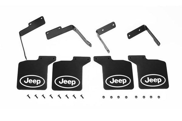 R/C Scale Accessories : Mud Flap For Axial SCX10 III Jeep Jl Wrangler (AXI03007) - 28Pc Set Black