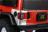 R/C Scale Accessories : Taillight Cover (Style A) For Axial SCX10 III Jeep Jl Wrangler AXI03007 - 4Pc Set Silver