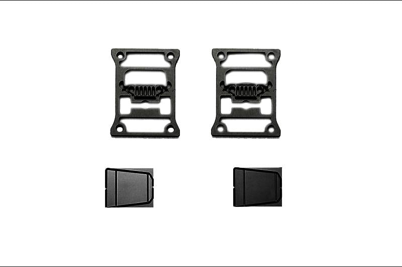 R/C Scale Accessories : Taillight Cover (Style B) For Axial SCX10 III Jeep Jl Wrangler AXI03007 - 4Pc Set Black