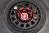 Aluminum Wheel Lock (Silver Inlay Design) For Axial 1/6 SCX6 Jeep JLU Wrangler AXI05000 - 4Pc Set Silver