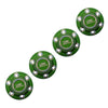 Aluminum Wheel Lock (Silver Inlay Design) For Axial 1/6 SCX6 Jeep JLU Wrangler AXI05000 - 4Pc Set Green