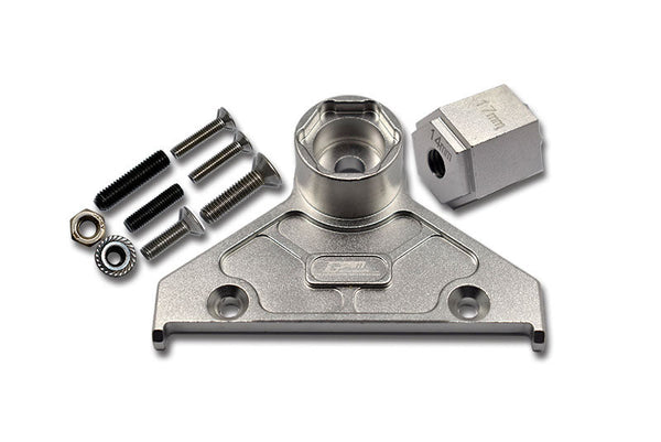 Aluminium Alloy Rear Spare Wheel Positioning Bracket For Axial 1/6 SCX6 Jeep JLU Wrangler AXI05000 - 10Pc Set Silver