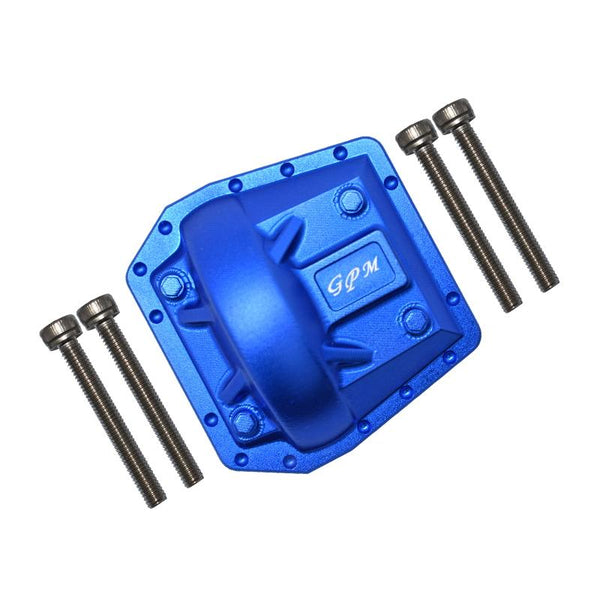Aluminum Front Or Rear Gearbox Cover For Axial 1/6 SCX6 Jeep JLU Wrangler AXI05000 - 5Pc Set Blue