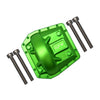 Aluminum Front Or Rear Gearbox Cover For Axial 1/6 SCX6 Jeep JLU Wrangler AXI05000 - 5Pc Set Green