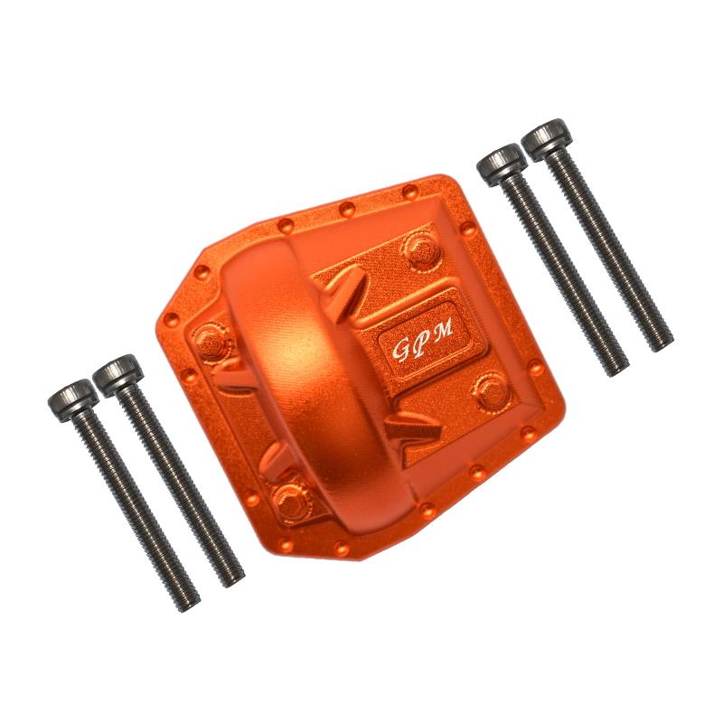 Aluminum Front Or Rear Gearbox Cover For Axial 1/6 SCX6 Jeep JLU Wrangler AXI05000 - 5Pc Set Orange