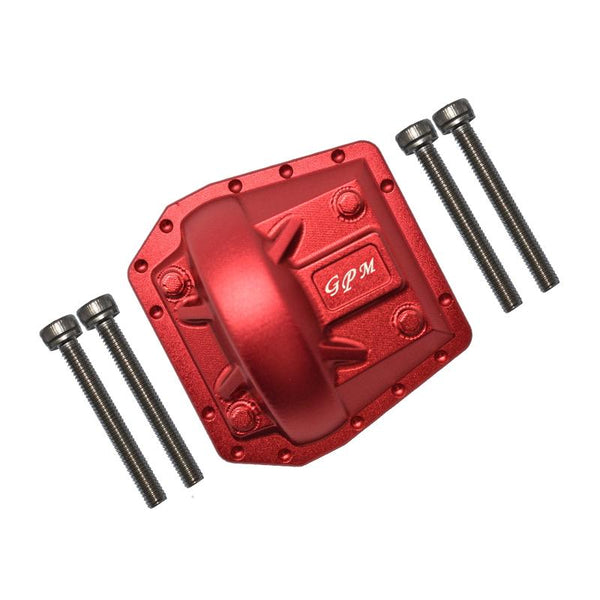 Aluminum Front Or Rear Gearbox Cover For Axial 1/6 SCX6 Jeep JLU Wrangler AXI05000 - 5Pc Set Red