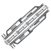 Aluminum Side Steps  (Silver Inlay Version) For Axial 1/6 SCX6 Jeep JLU Wrangler AXI05000 - 18Pc Set Silver