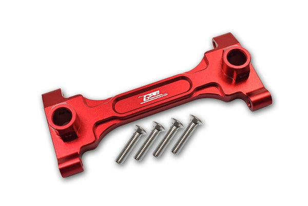 Aluminum Rear Chassis Brace For Axial 1/6 SCX6 Jeep JLU Wrangler AXI05000 - 5Pc Set Red