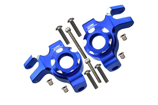 Aluminum Front Knuckle Arms For Axial 1/6 SCX6 Jeep JLU Wrangler AXI05000 - 12Pc Set Blue
