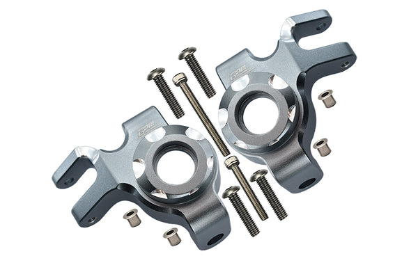Aluminum Front Knuckle Arms For Axial 1/6 SCX6 Jeep JLU Wrangler AXI05000 - 12Pc Set Gray Silver