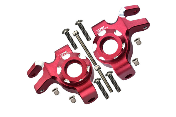 Aluminum Front Knuckle Arms For Axial 1/6 SCX6 Jeep JLU Wrangler AXI05000 - 12Pc Set Red